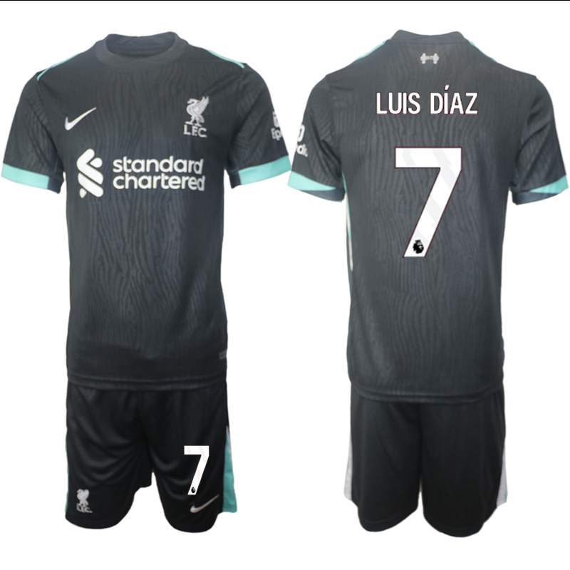 Men 2024-2025 Club Liverpool away Black 7 Soccer Jersey